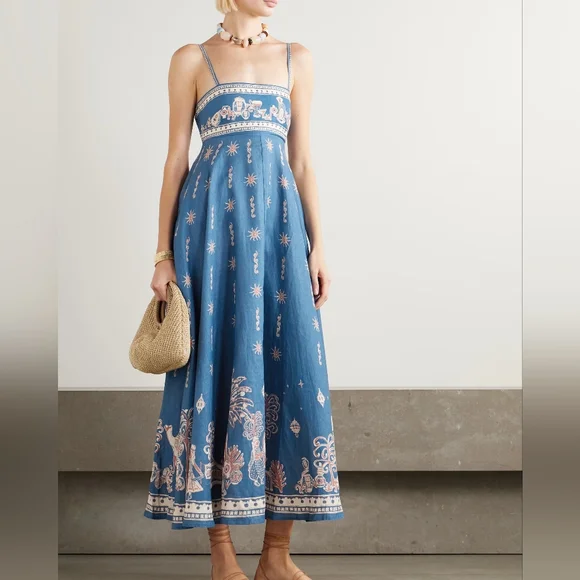 ALEMAIS Acacia printed linen midi dress - Picture 5 of 16